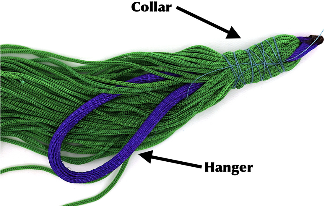 illustration of an Asian tassel collar in context