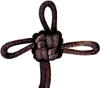 square
	reverse crown luck knot