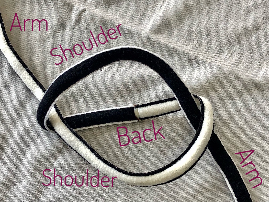 Overhand knot with open eye, labelled