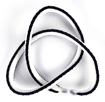 A trefoil knot.