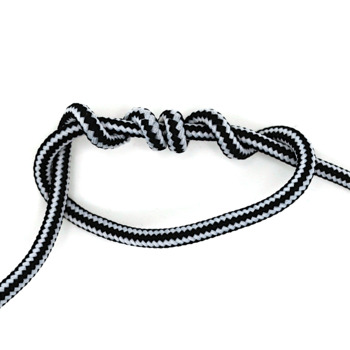A closed loop with a small coil at top.